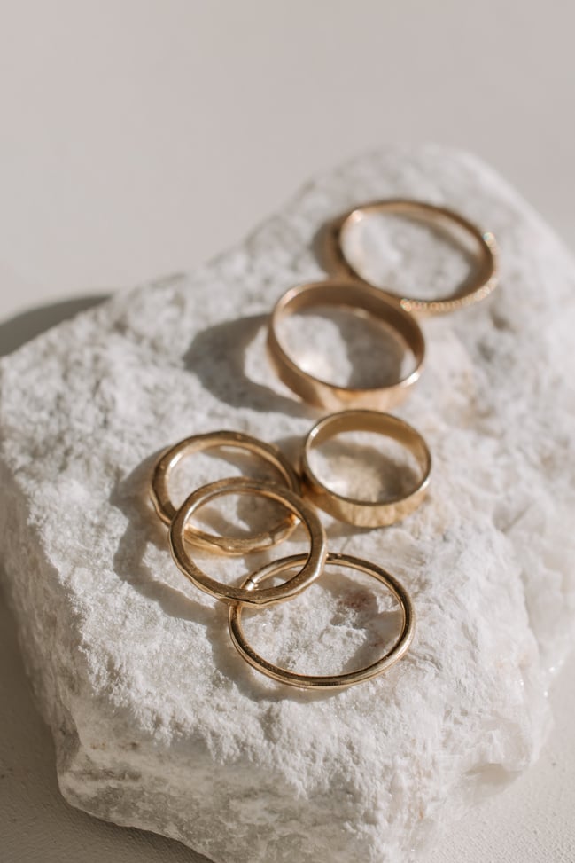 Gold Rings on a Rock